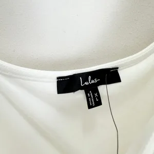Lulus Always Admired White Sleeveless Mini Dress Ponte Stretch Knit XL NWT thumbnail 7