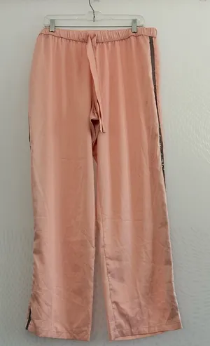 Victoria's Secret Light Pink Satin Pajama Pants Sequin Detail XL thumbnail 1