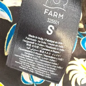 NWT Farm Rio Winter Garden Black Pajama Shirt Button Front Top Floral Size S thumbnail 10