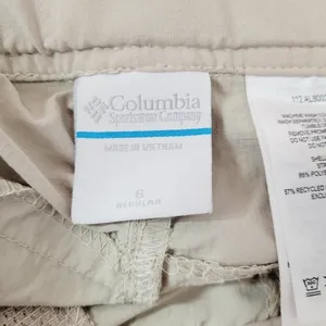 Columbia Khaki Nylon Convertible Rip Stop Outdoor Hiking Tactical Pants thumbnail 6