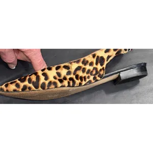 Sole Society Leopard Cow Hair Upper Slingback Point Toe Y2K Flats Women's Size 6 thumbnail 8