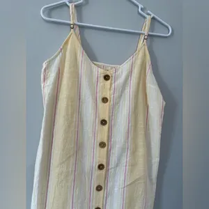 NWT RIP Curl Stripe Surf Dress Tank Dress Yellow Pink White Sundress Size M thumbnail 4