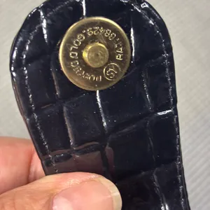 Vintage Renaissance Handicraft Black Patent Croc-Embossed Doctor Bag / Crossbody thumbnail 11