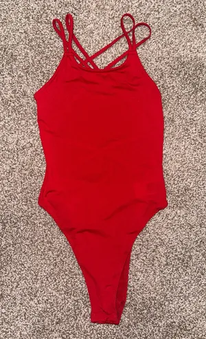 Red Strappy Bodysuit thumbnail 3