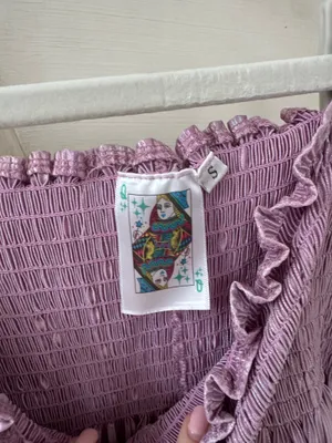 Purple Queen of Sparkles smocked pleated mini swing skort thumbnail 2