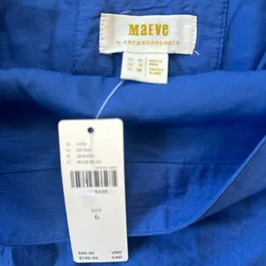Maeve Anthropologie NWT Flounce Mini Skirt in Blue Size 6 thumbnail 5
