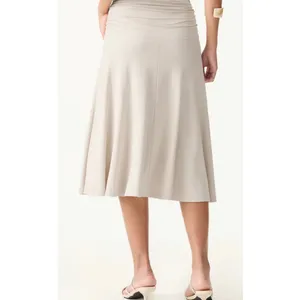 OGL Move Size XS Black Ruched High Waist Flowy A-Line Midi Maxi Skirt Stretch thumbnail 4
