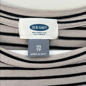 Old Navy Black and Grey long sleeved Striped Top thumbnail 2