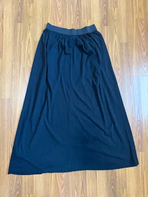 Peruvian Connection Pima Cotton Jersey Minimalist Capsule Boho Skirt Medium. thumbnail 7