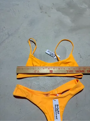 Bright swimwear NWT Women's Yellow Bikini Set Small thumbnail 4