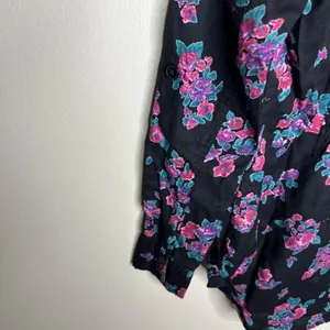 Billabong Women's Floral Button-Up Shirt‎ Size S 100% Cotton Black & Pink thumbnail 10