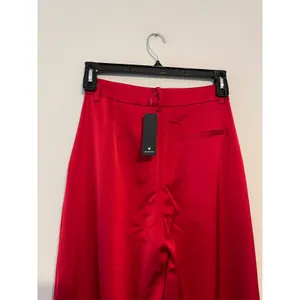 Lulus Modern Approach Red Satin Wide-Leg Pants Size Small thumbnail 10
