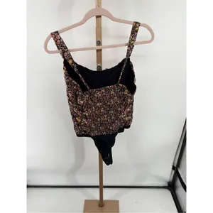 Abercrombie & Fitch Floral Smocked Bodysuit Size Large thumbnail 9