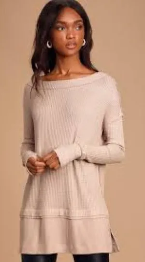 We The Free Off-the-Shoulder Cream Tunic thumbnail 1