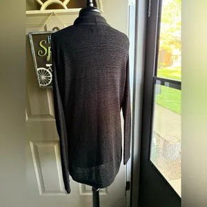 Vintage 111 State collared black semi see through tunic sweater, size medium thumbnail 5