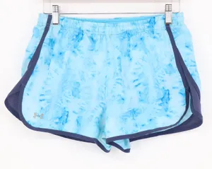 Under Armour Shorts Womens SM HeatGear Fitted Blue Tie Dye Athletic Good thumbnail 1