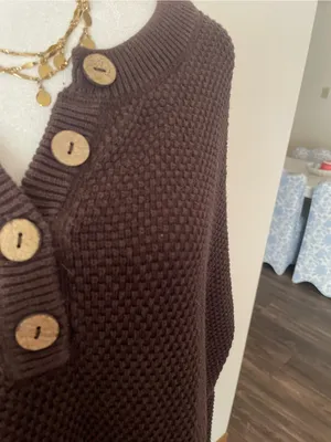 Free People Beach Hailee Henley Sweater in Hot Fudge Brown Size Large thumbnail 6