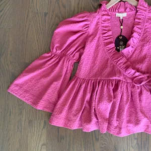 byTiMo Bubble Wrap Blouse in Pink Size XS thumbnail 9