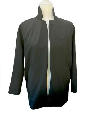 Zara Open Front Boyfriend Blazer Black XXS thumbnail 1