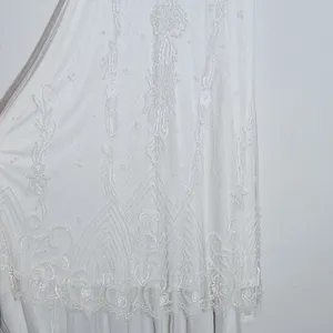 Lulus White Mermaid Beaded Wedding Dress NWT Size Small Sequined Wedding Gown thumbnail 7