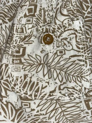 Cali1850 Los Angeles Women’s Size S Tan Beige White Tropical Printed Wide Pants thumbnail 7