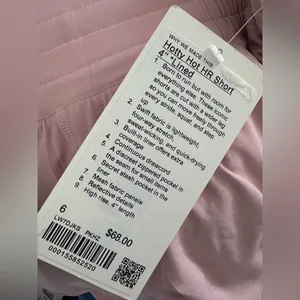 NWT LULULEMON - Pink Haze Hotty Hot HR Lined Short 4" - $68 - Size 6 thumbnail 3