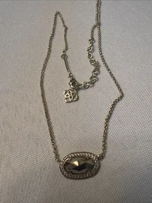 Kendra Scott Crystal Pendant Necklace in Gold Tone thumbnail 3