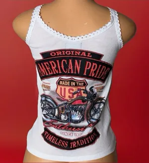 Biker graphic print tank thumbnail 1