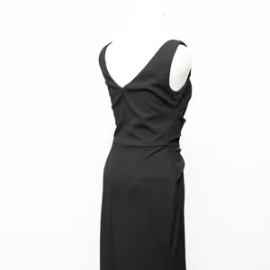 Betsy & Adam. Christine Scuba Crepe Ruffled‎ Bow Gown. thumbnail 11