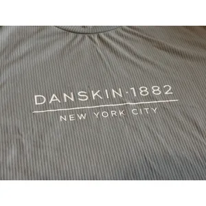 Danskin Lounge Set L Grey Ribbed Short Sleeve Top and Pants Athleisure Co-ord thumbnail 7