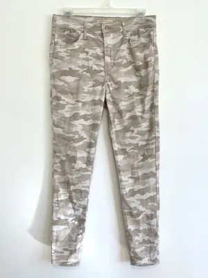 LEVI'S 720 High Rise Super Skinny Crop Jeans Tan Camo Camouflage Cropped Ankle thumbnail 2