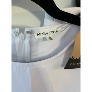 Skirt & Top Set Main Strip 2 Piece White Feather Trim SizeLarge NEW Wedding Bach thumbnail 6