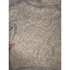 broadway 33 pearl embellished sweater wool blend Medium Turtle Neck thumbnail 6