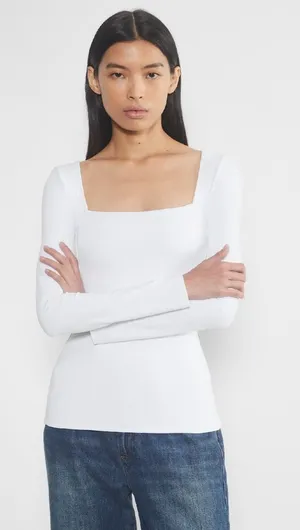 Aritzia Original Contour Squareneck Hip Longsleeve  thumbnail 1