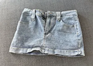 Shein Mini Denim Skirt Blue thumbnail 1