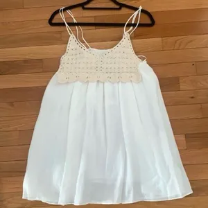 NEW ZARA crochet mini flowy beachy sundress thumbnail 2