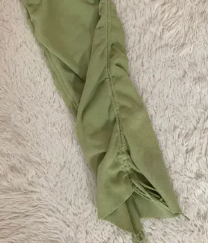 Princess Polly ruched Bridie mini dress in green thumbnail 7