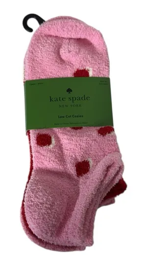 Kate Spade New York Pink & Red Low-Cut Cozy Socks – 3 Pack – NWT thumbnail 1