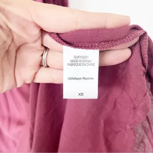 Young Fabulous & Broke Mauve Tiered Boho V Neck Midi Dress XS thumbnail 7