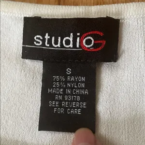 Studio G Shirt Midi Dress Womens Small Black White Colorblock Casual Travel thumbnail 2
