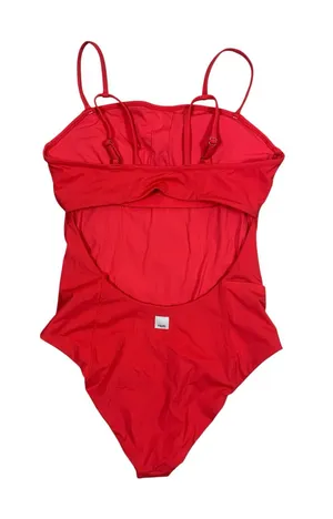 Vuori Red One Piece Swimsuit Square Neck Adjustable Strap Athletic Swimwear S thumbnail 1