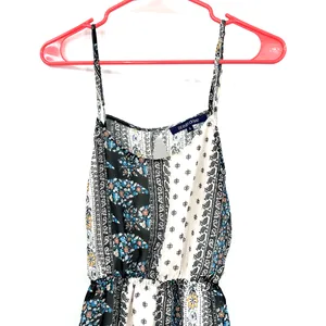 Ocean Drive size small sleeveless open back mini dress‎ blue white thumbnail 3