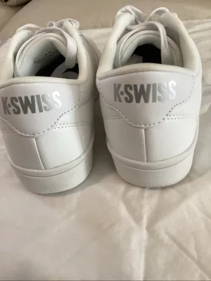 K SWISS Classic Court Open Stripes Sneakers, White, Size 9, NEW with box thumbnail 4