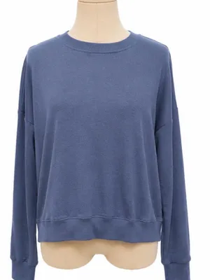 Z Supply Blue Oversized Lightweight Sweatshirt Size M thumbnail 1