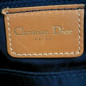 Christian Dior Vintage Denim Saddle Bowler Bag, dark wash, large size thumbnail 4