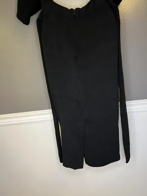 Topshop Dress Womens 6 Black V Neck Kimono Sleeve Cutout Back Tie Waist Midi thumbnail 9