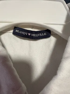 Brandy Melville White Casual Button-Down Shirt thumbnail 2