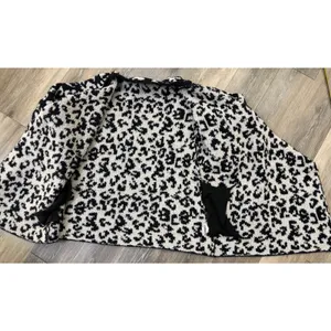 UGG Leopard Print Cardigan Womens Small Cozy Open Front Sweater thumbnail 7