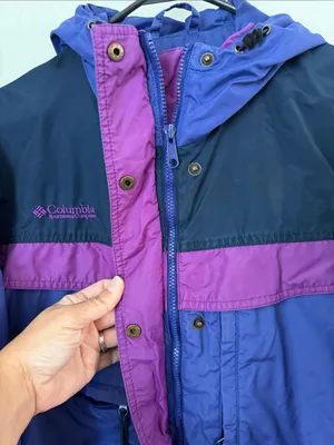 Columbia Vintage Womens’s Full Zip Purple Outdoors Jacket, sz Med ©️ thumbnail 4