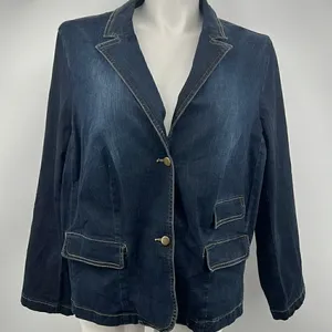 Vintage Casual Corner timeless denim jacket 1X Blue thumbnail 1